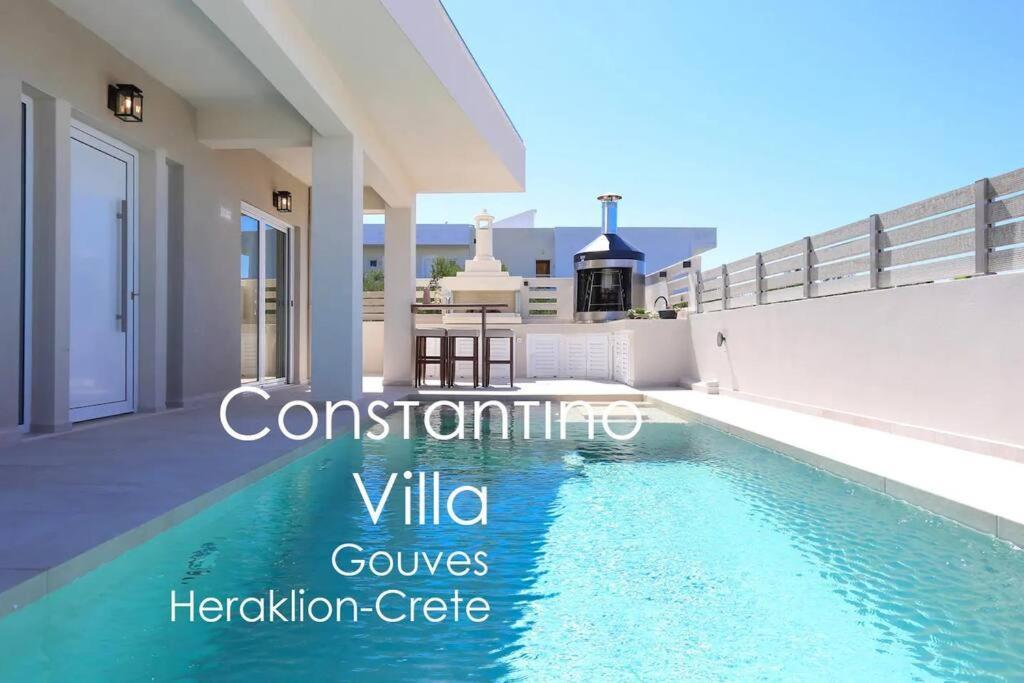 Villa Constantino With Heated Pool Kato Gouves Exteriör bild